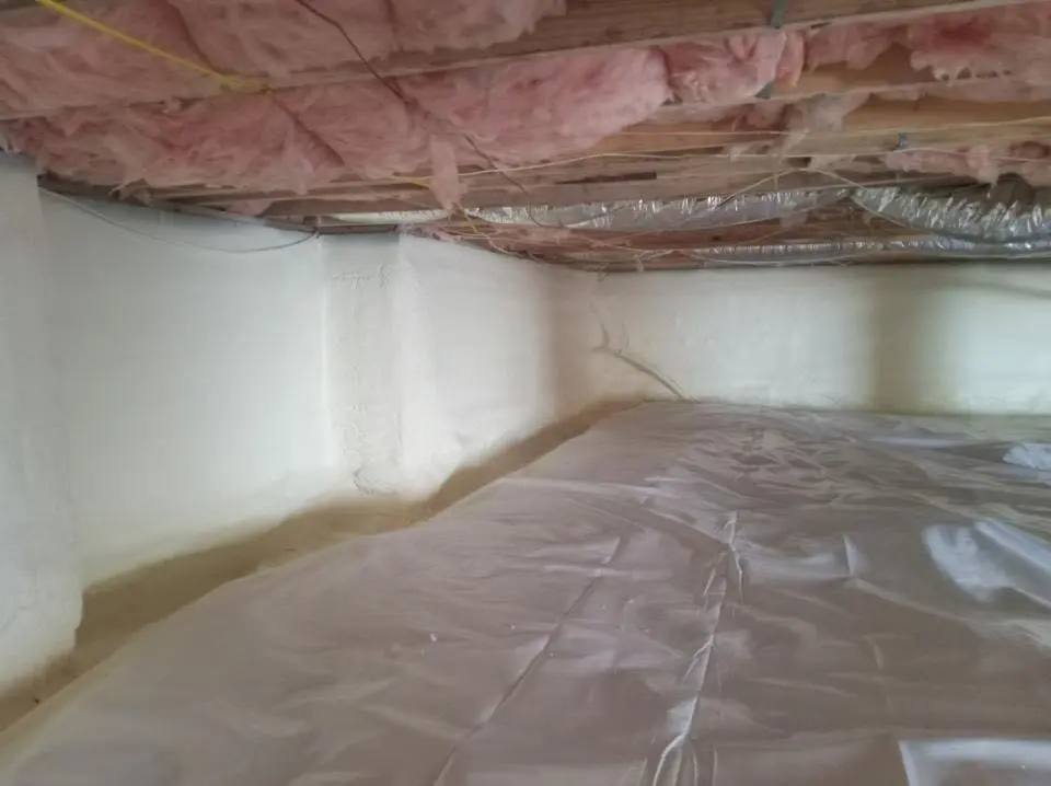 Crawl space encapsulation with closed-cell spray foam for Roof Leak Repair in Florence